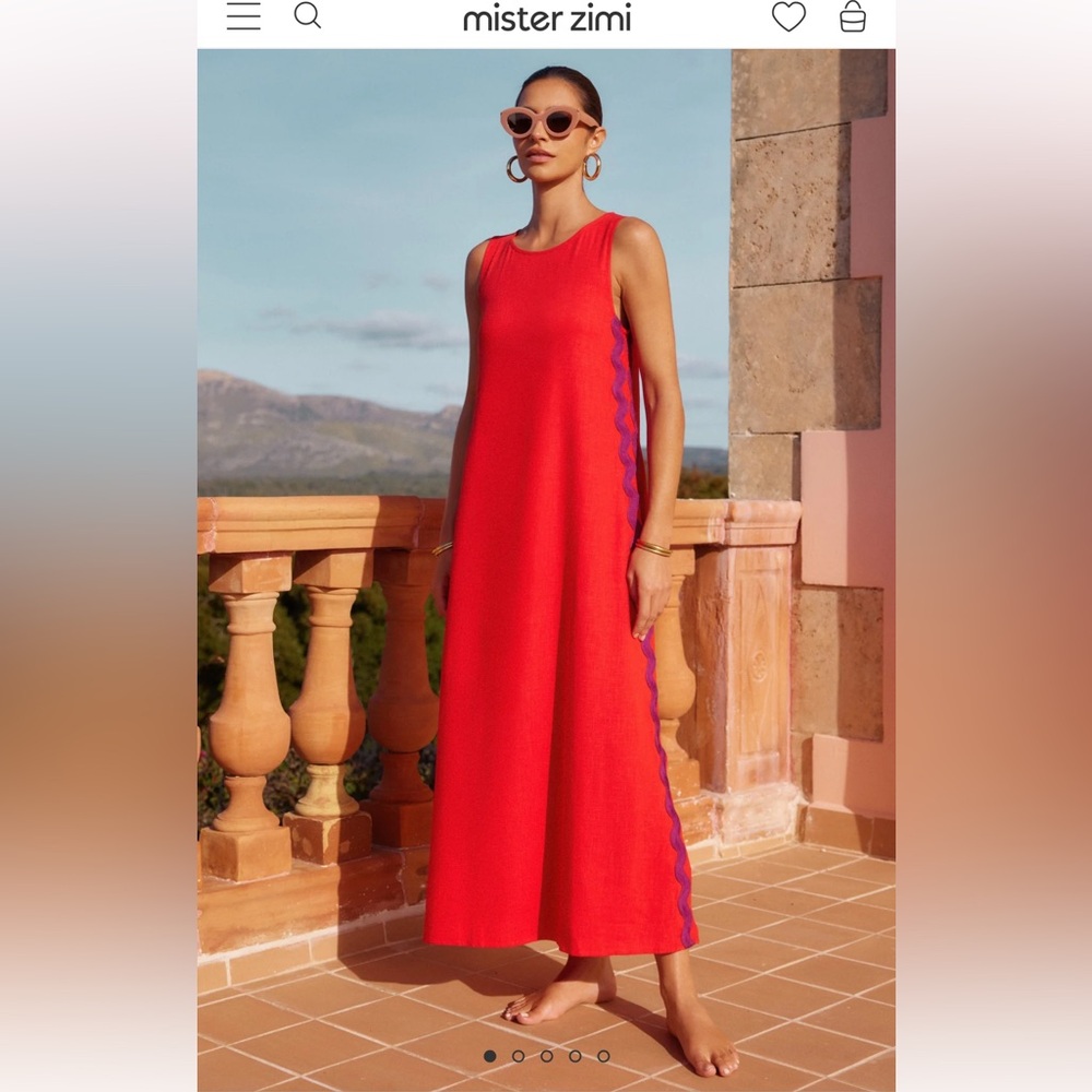Margot Dress in Rhubarb Ric Rac